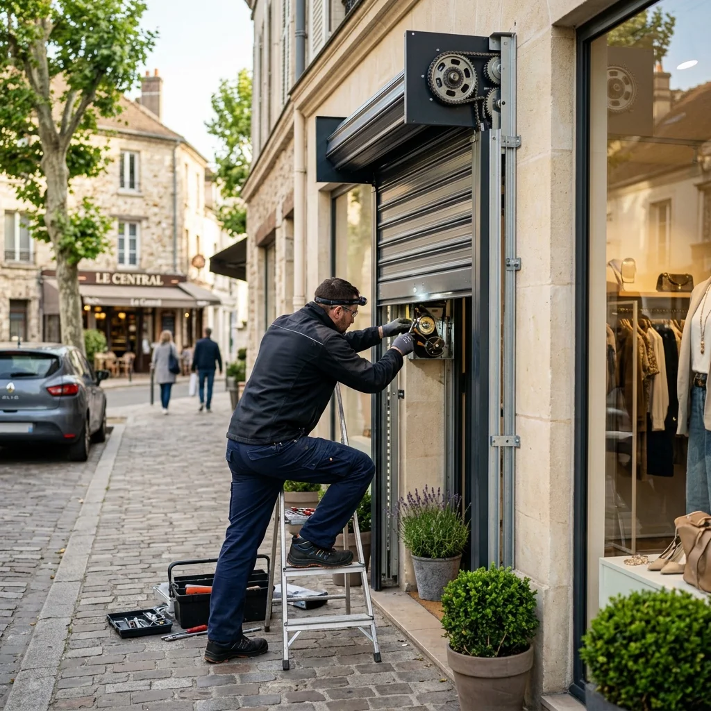 Rideau métallique commerce - Serrurier Eragny